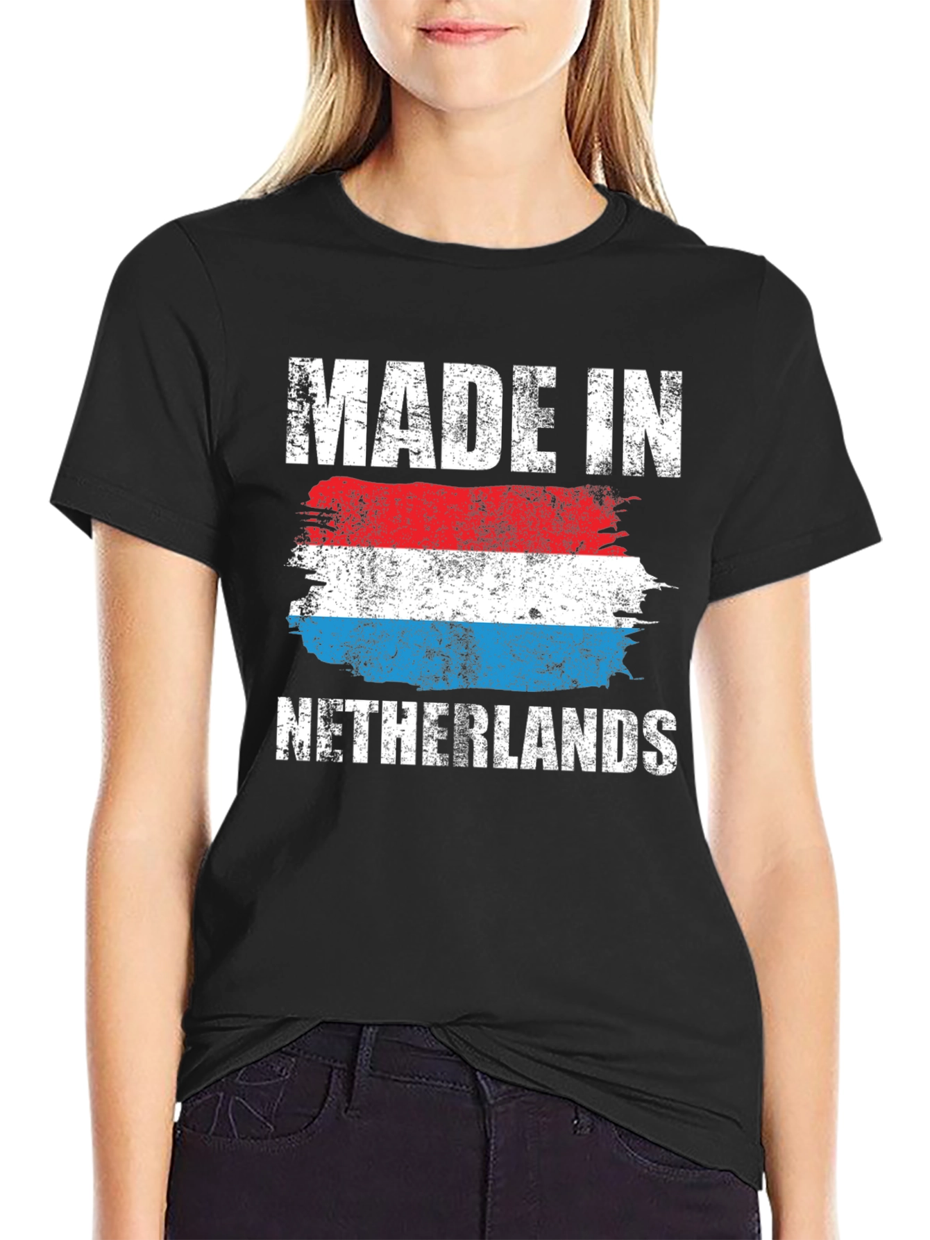 Made in Netherlands T-Shirt Dutch Flag Graphic Tee