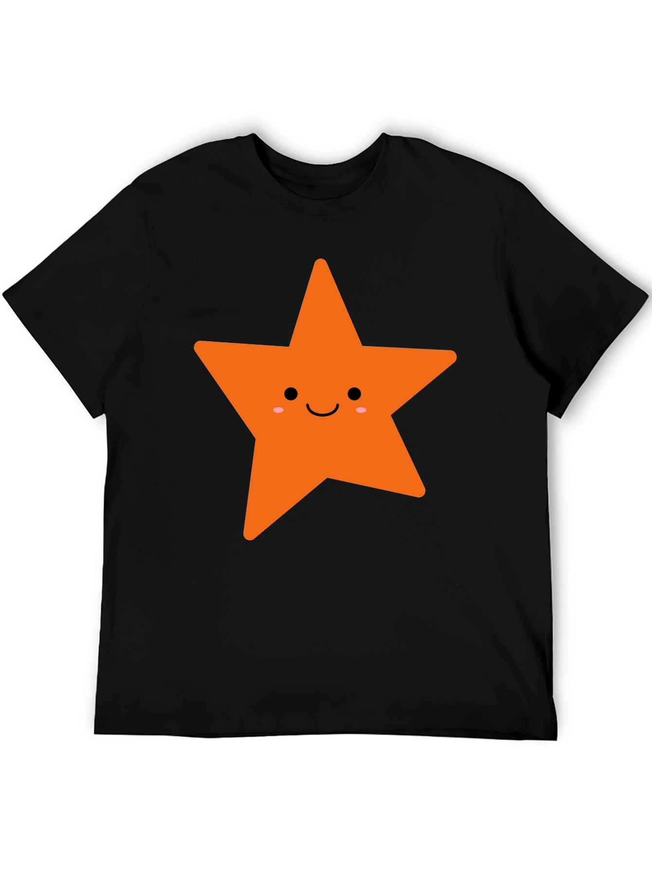 Cute Star Graphic Tee - Black