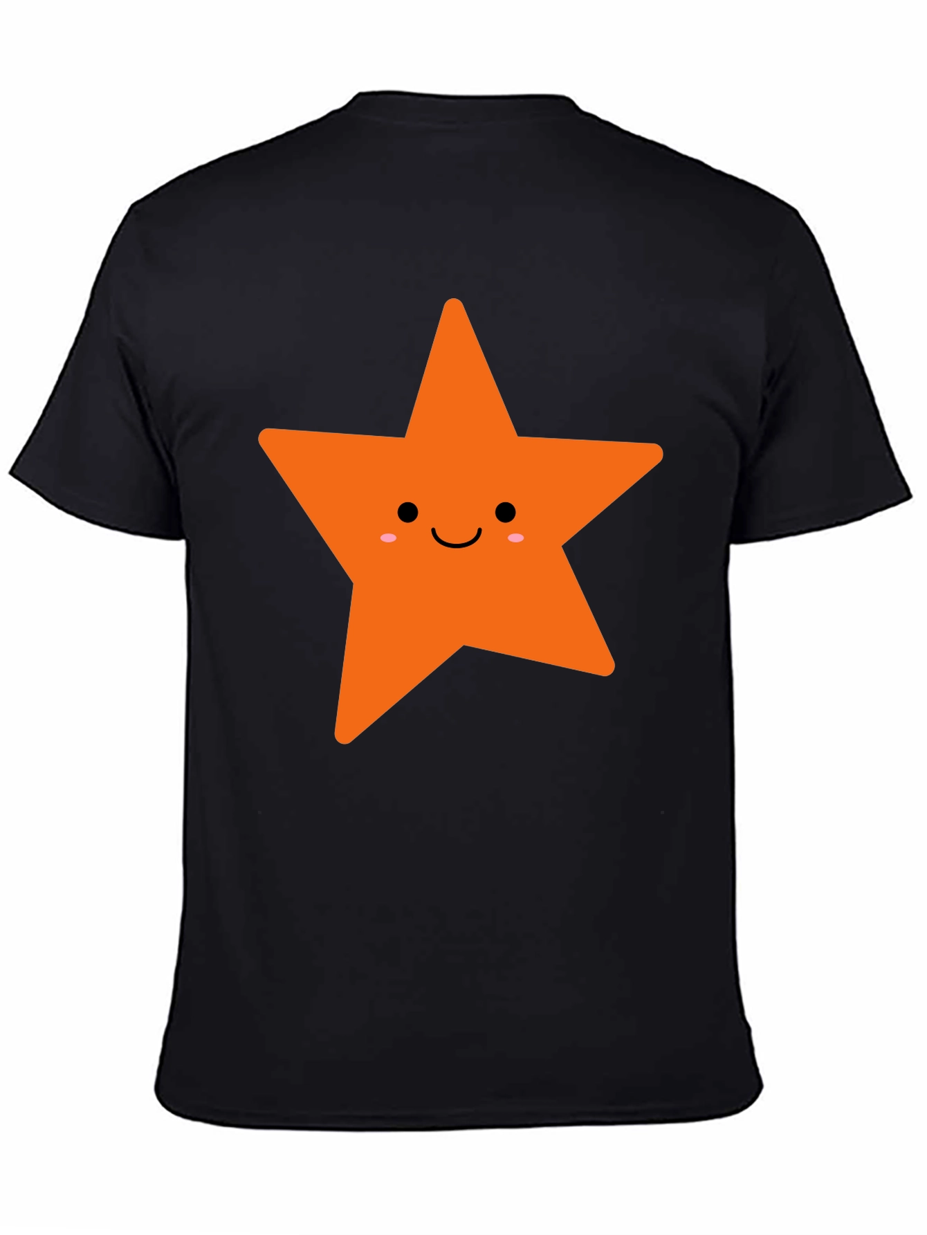 Cute Star Graphic Tee - Black