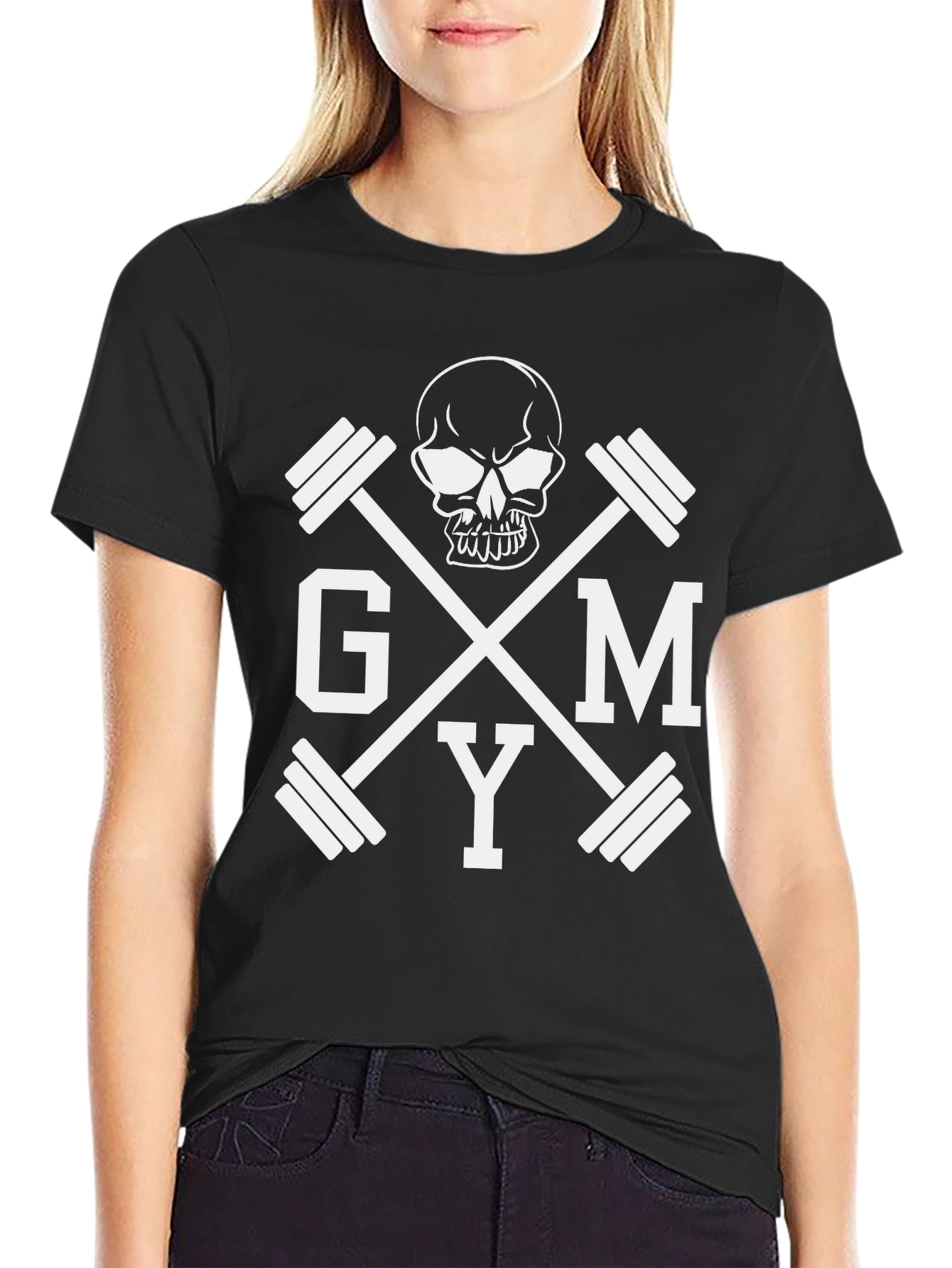GYM Skull Graphic T-Shirt