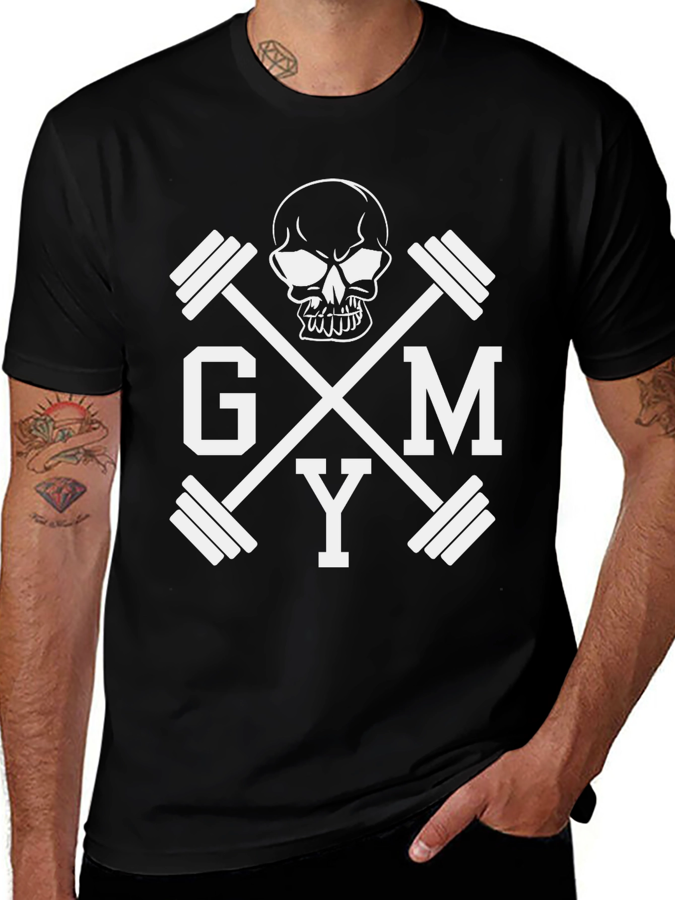 GYM Skull Graphic T-Shirt