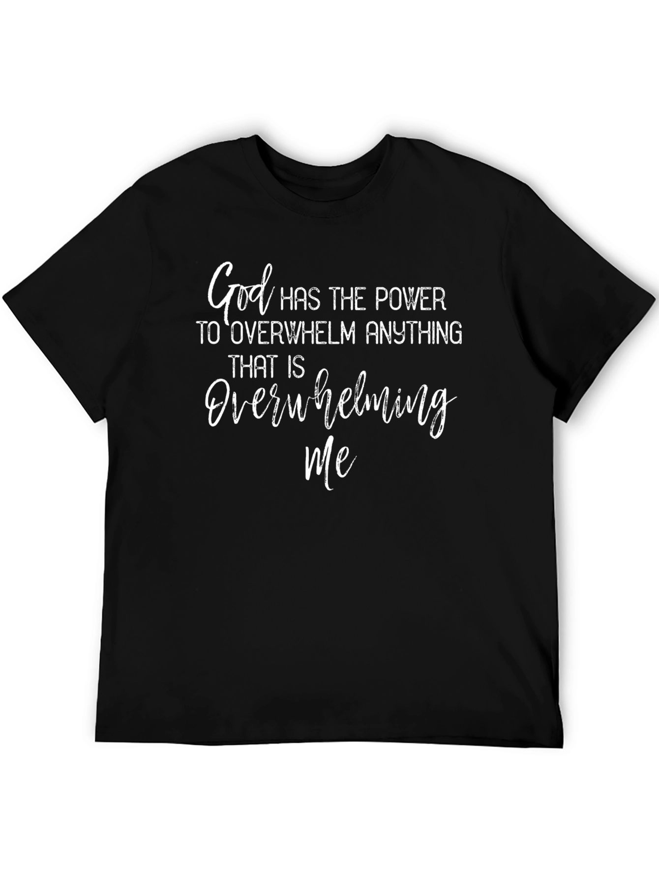 God Overwhelming Power Black Graphic Tee