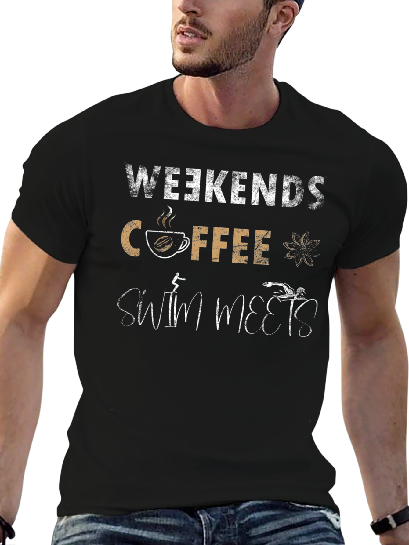 Weekends Coffee Swim Meets T-Shirt