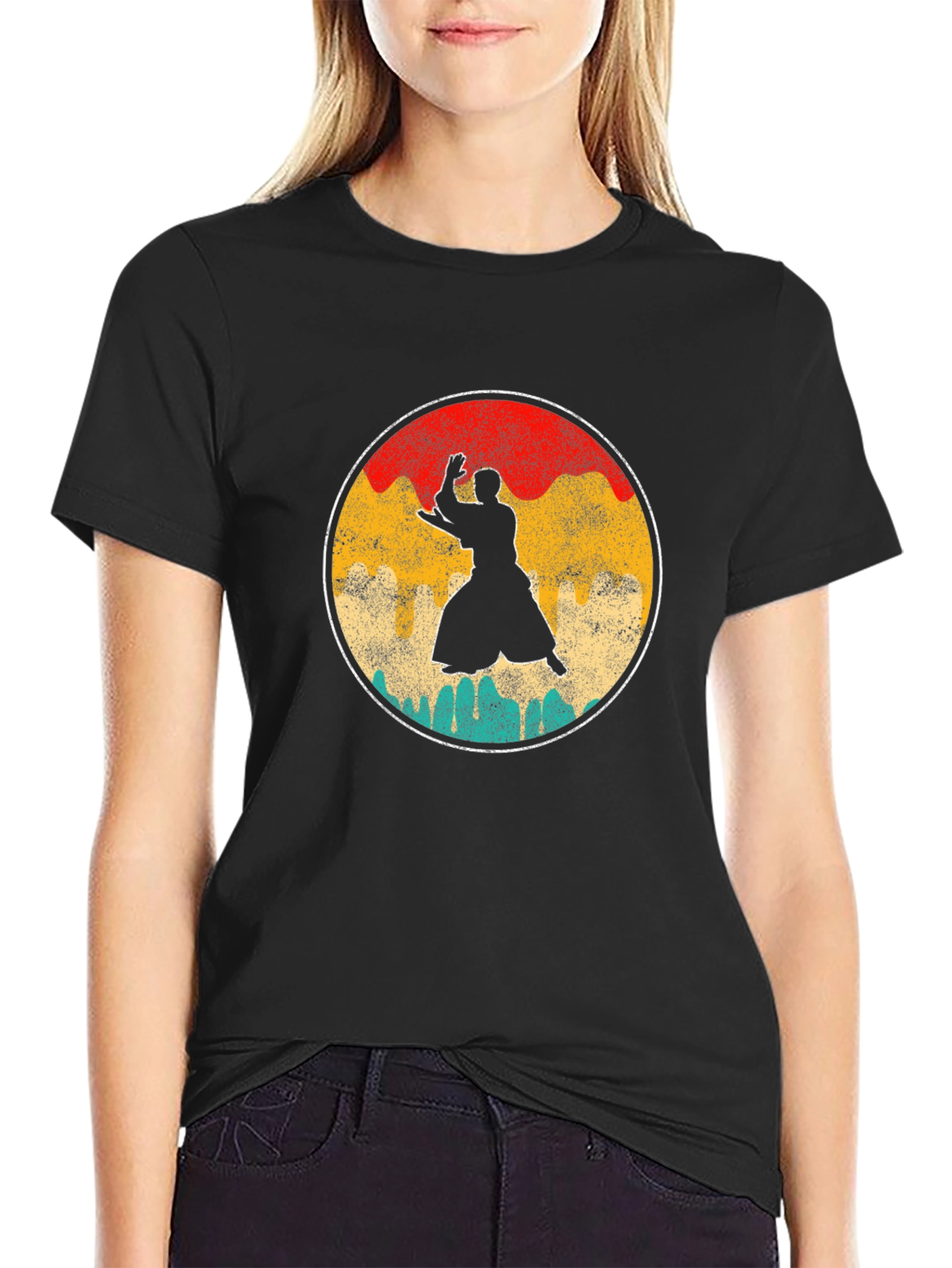 Aikido Silhouette Graphic Tee - Black