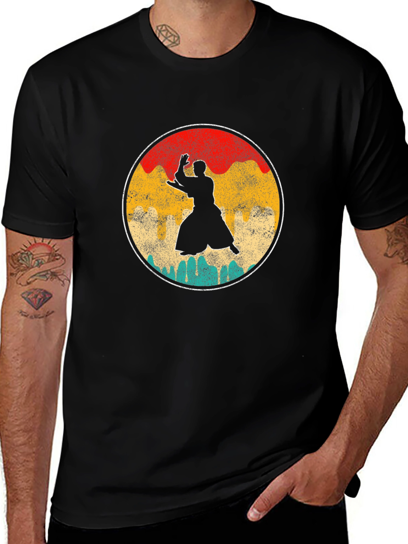 Aikido Silhouette Graphic Tee - Black
