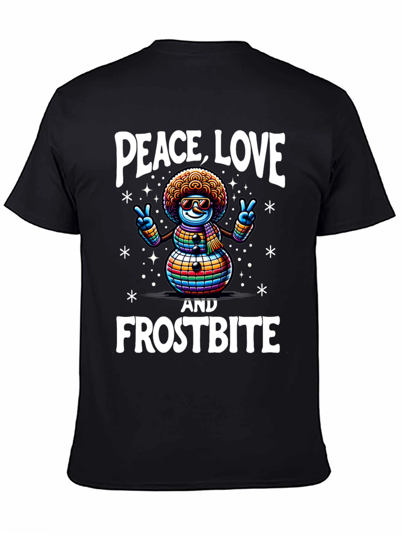 Peace Love & Frostbite Snowman T-Shirt