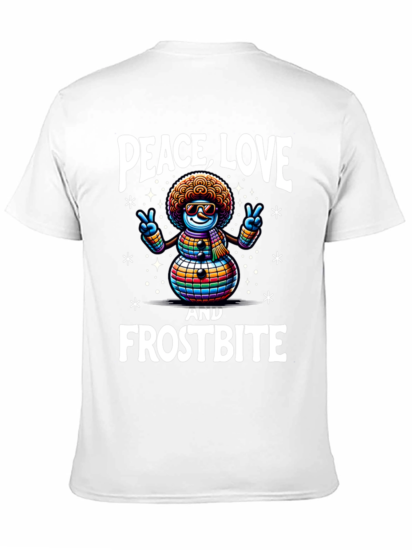 Peace Love & Frostbite Snowman T-Shirt