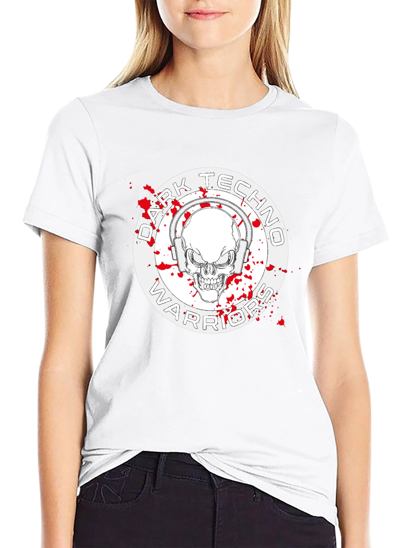 Dark Techno Warrior Graphic T-Shirt