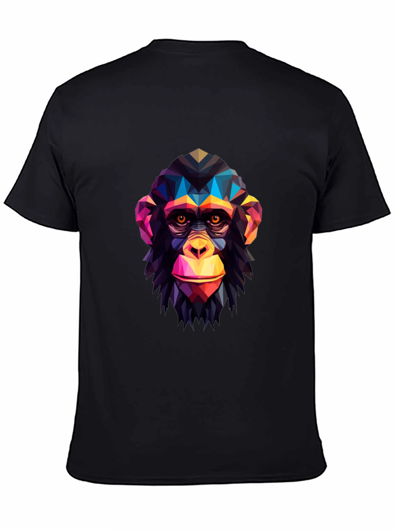 Geometric Monkey Graphic Tee - Modern Art Shirt