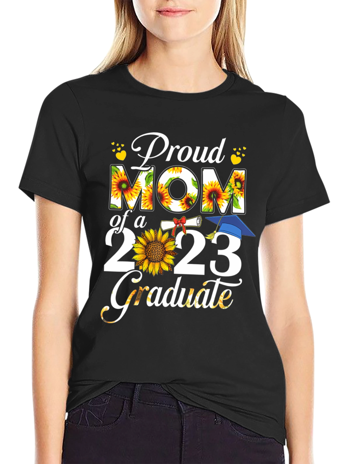 Proud Mom of a 2023 Graduate Sunflower T-Shirt