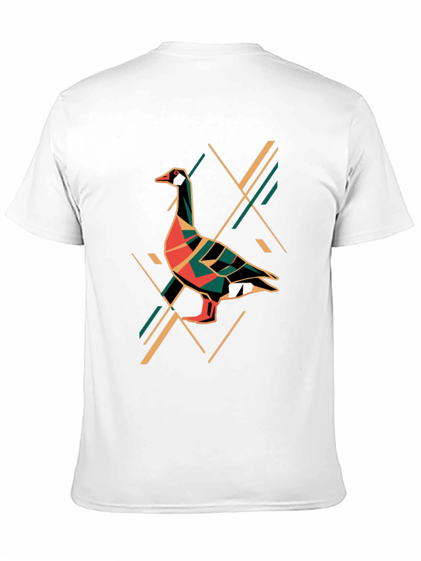 Geometric Goose Graphic Print T-Shirt