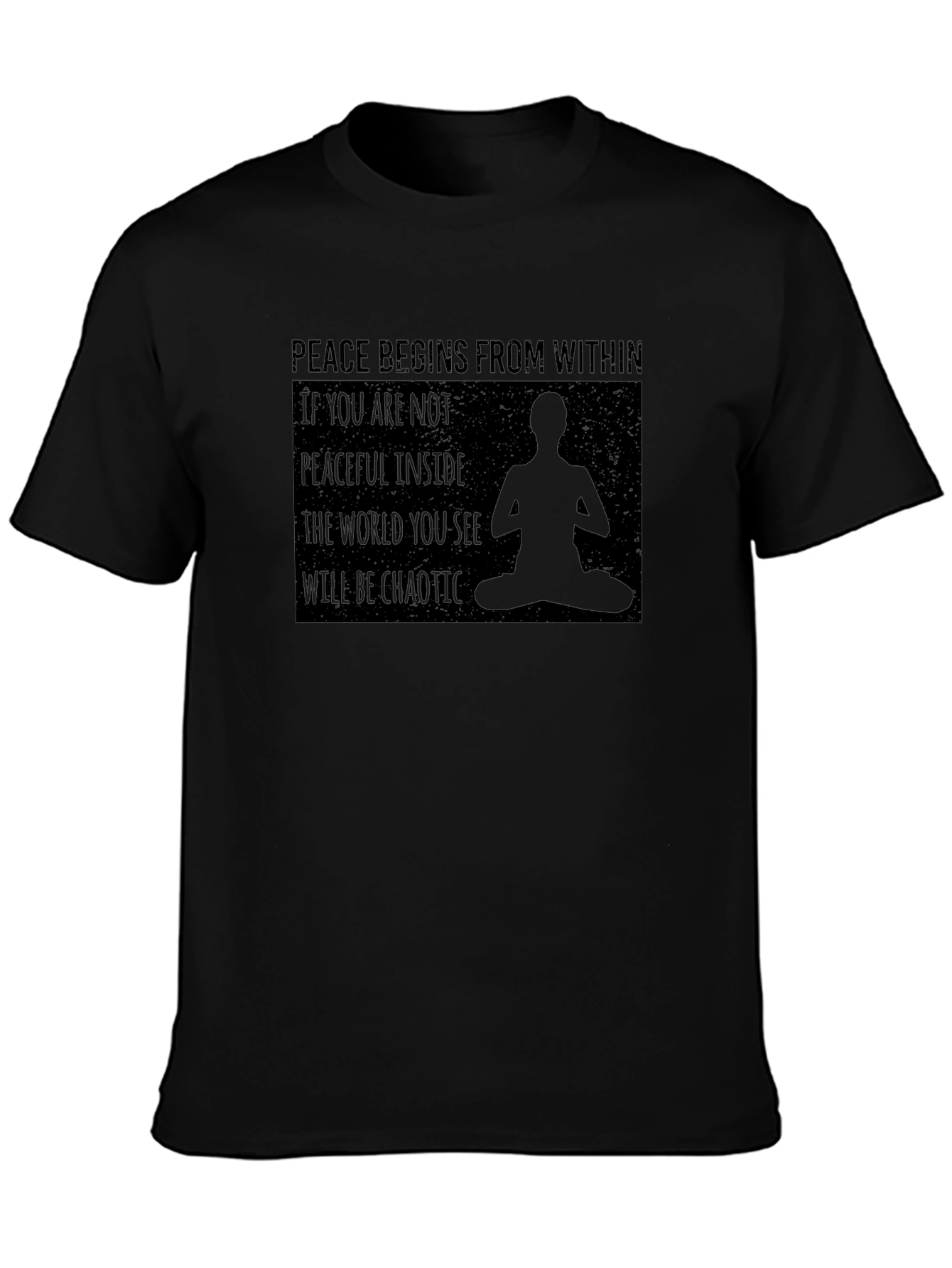 Peace Within Graphic Tee - Meditating Silhouette