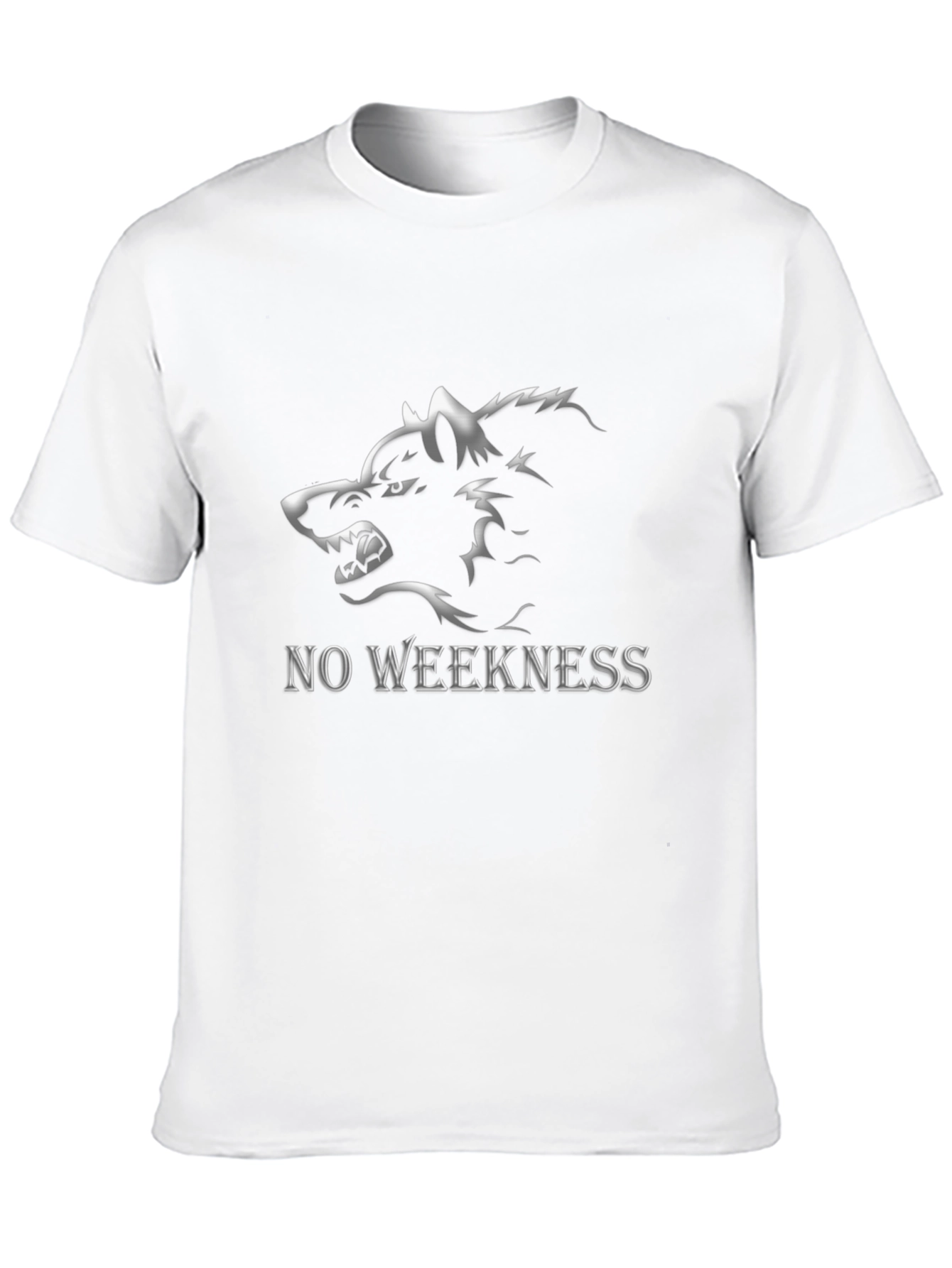 No Weakness Wolf Graphic Tee - Mens Black T-Shirt