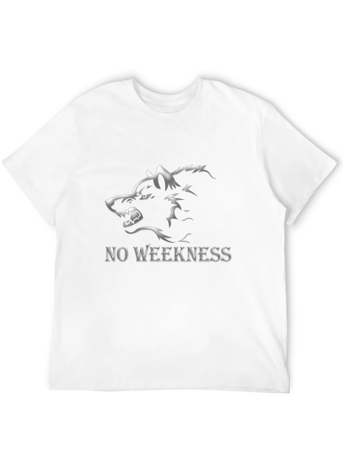 No Weakness Wolf Graphic Tee - Mens Black T-Shirt