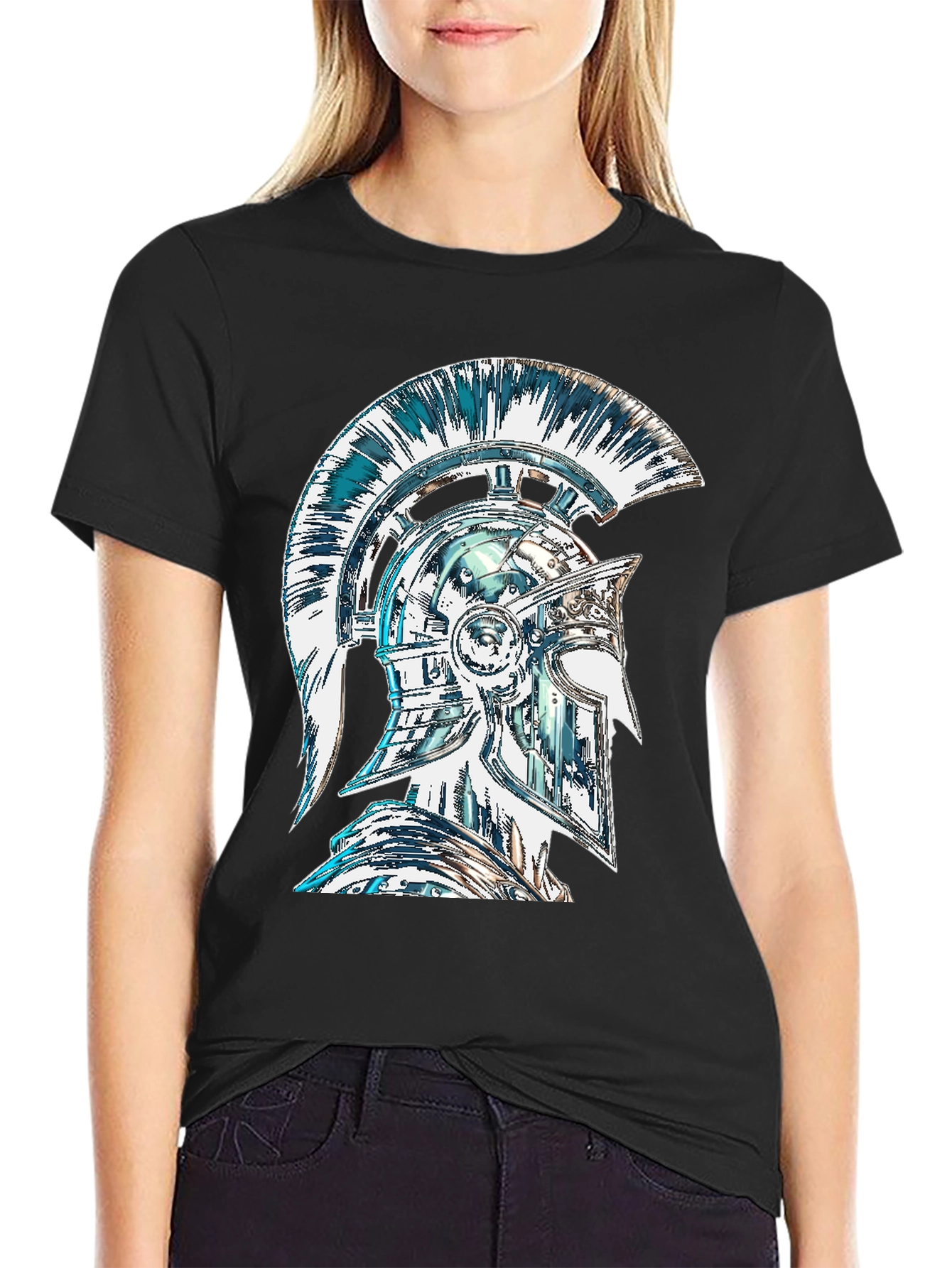 Spartan Helmet Graphic Tee - Warrior Design