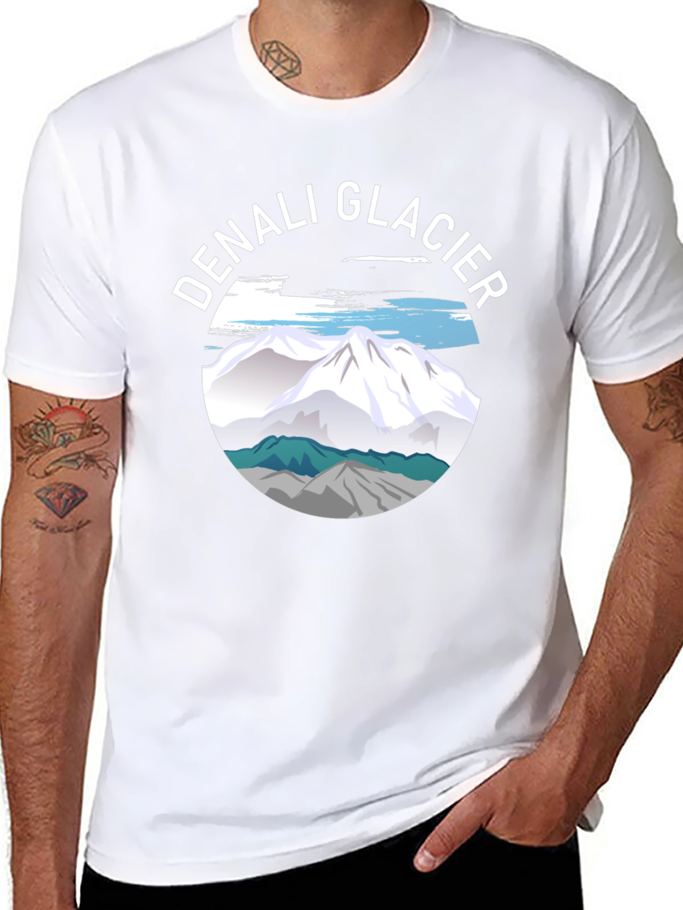 Denali Glacier Graphic Tee - Black