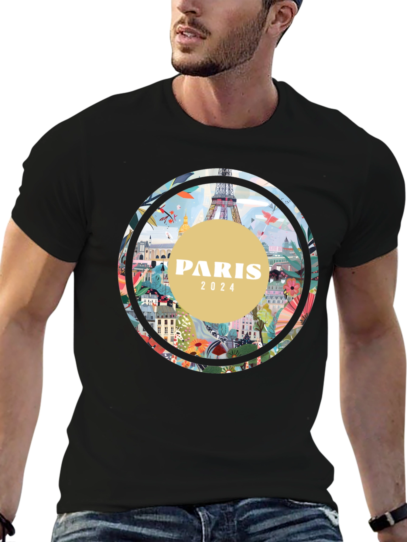 Paris 2024 Graphic Tee - Stylish Cityscape T-Shirt