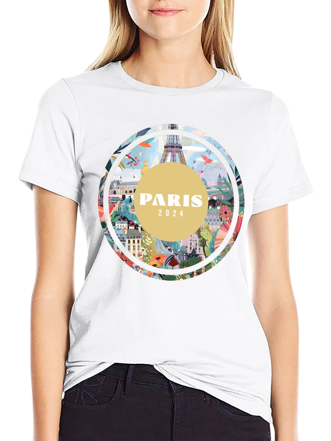 Paris 2024 Graphic Tee - Stylish Cityscape T-Shirt