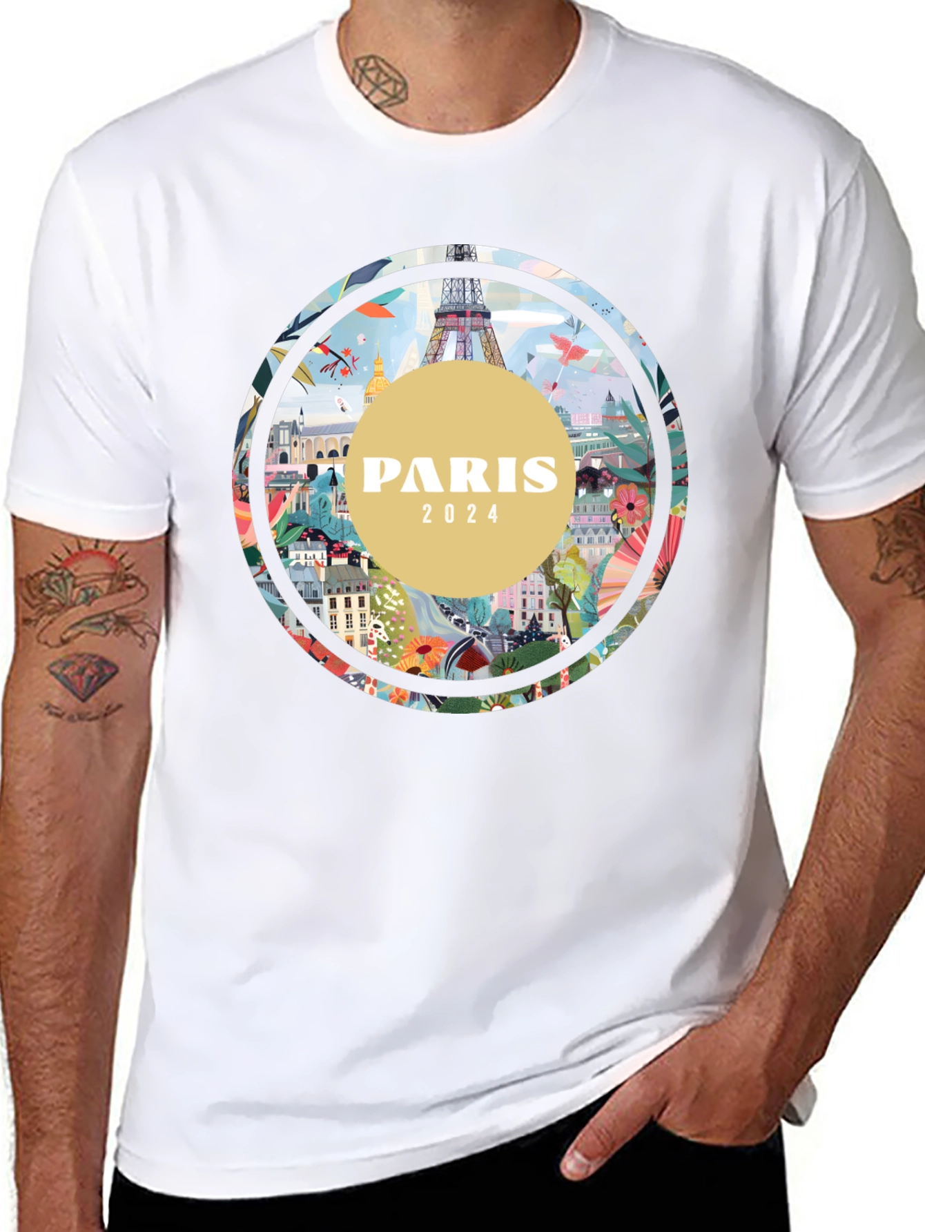 Paris 2024 Graphic Tee - Stylish Cityscape T-Shirt