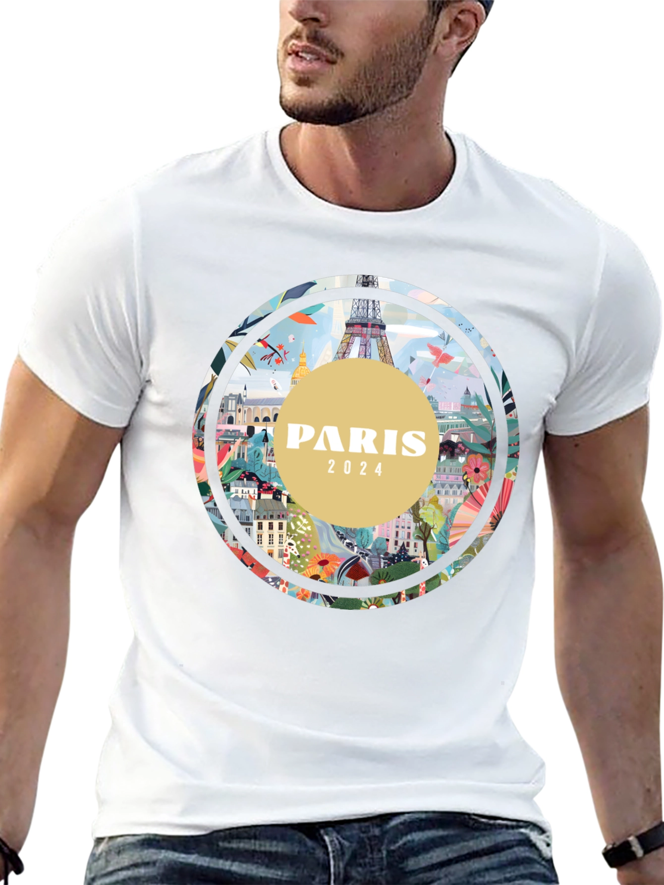 Paris 2024 Graphic Tee - Stylish Cityscape T-Shirt