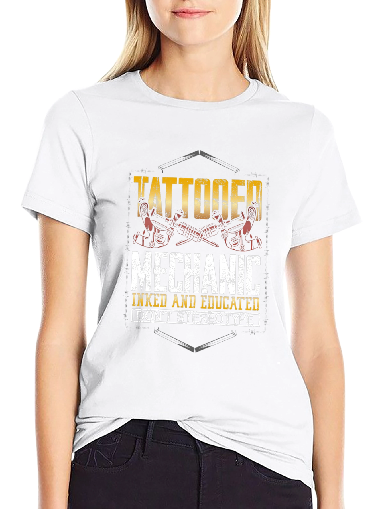 Tattooed Mechanic T-Shirt - Inked & Educated