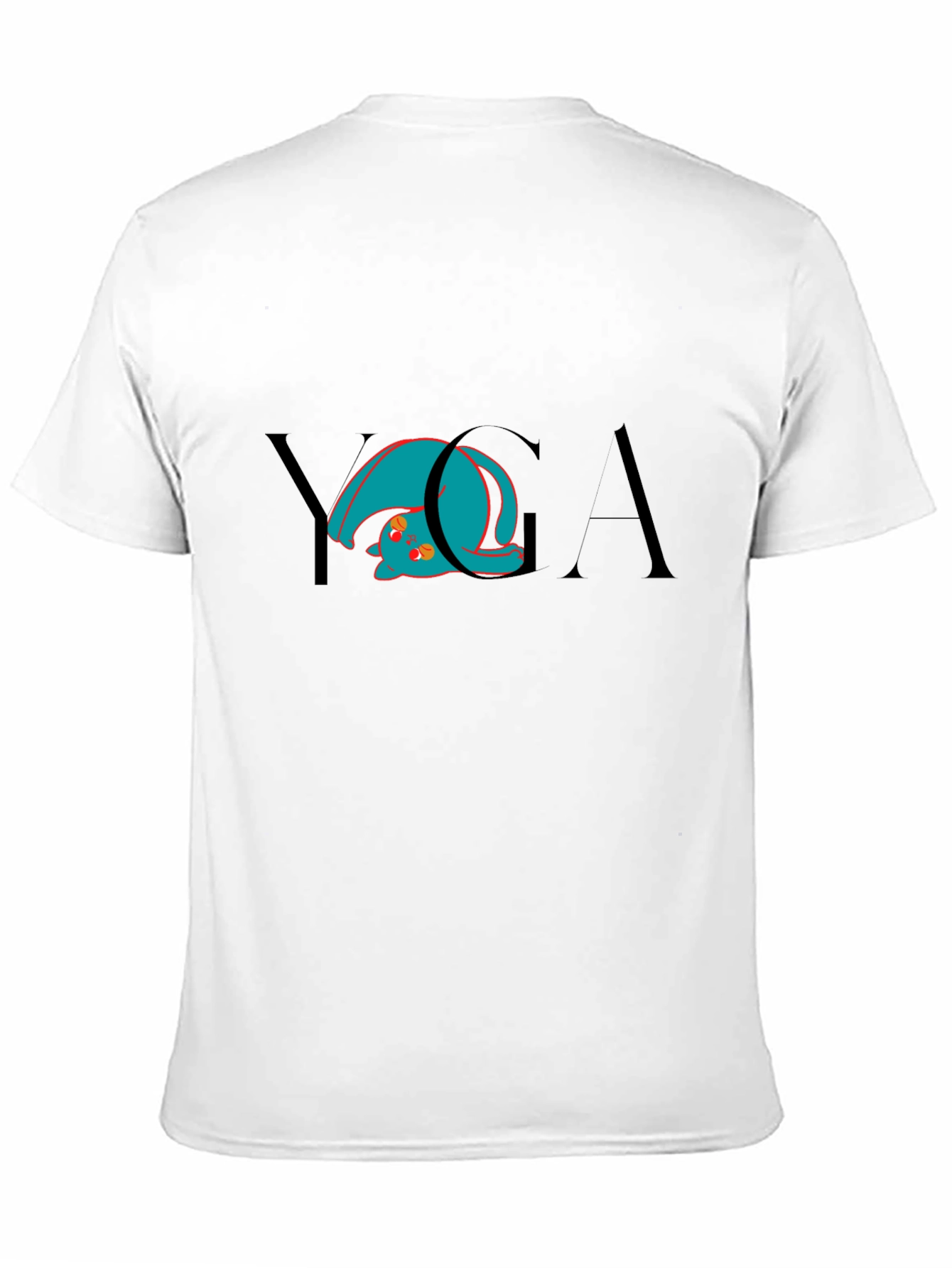 Yoga Cat Black T-Shirt - Flexible Feline Fun!