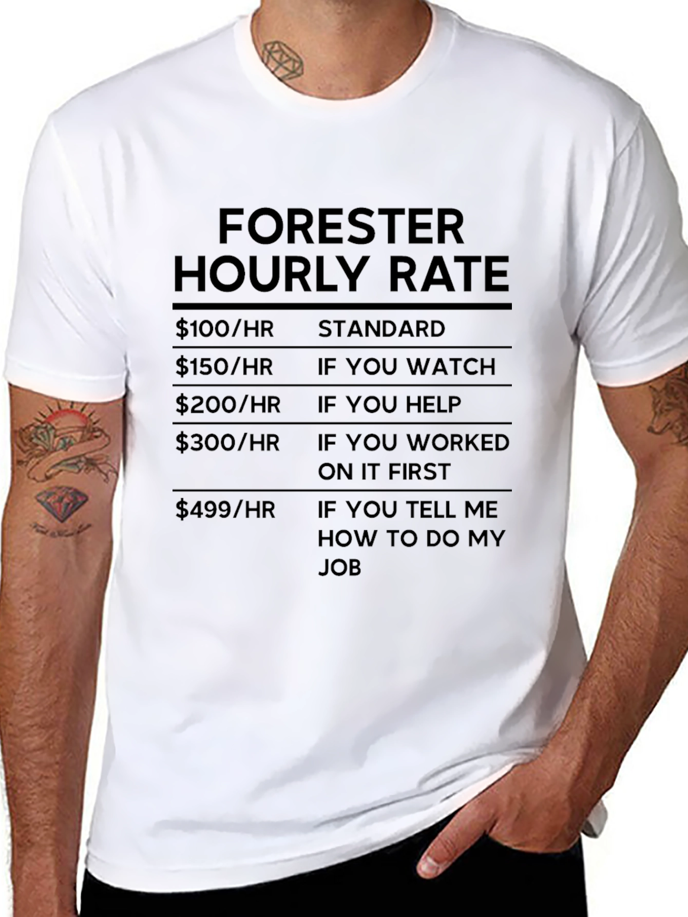 Forester Hourly Rate Novelty T-Shirt
