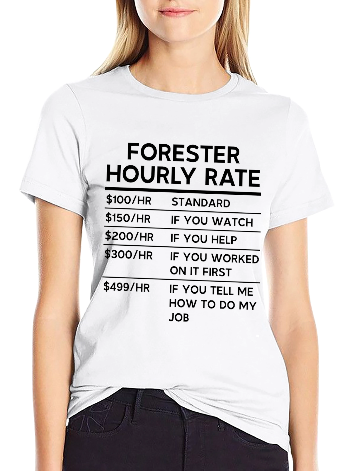 Forester Hourly Rate Novelty T-Shirt