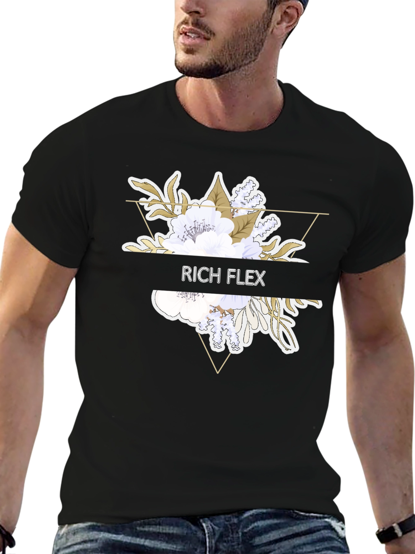 Rich Flex Floral Triangle Graphic Tee