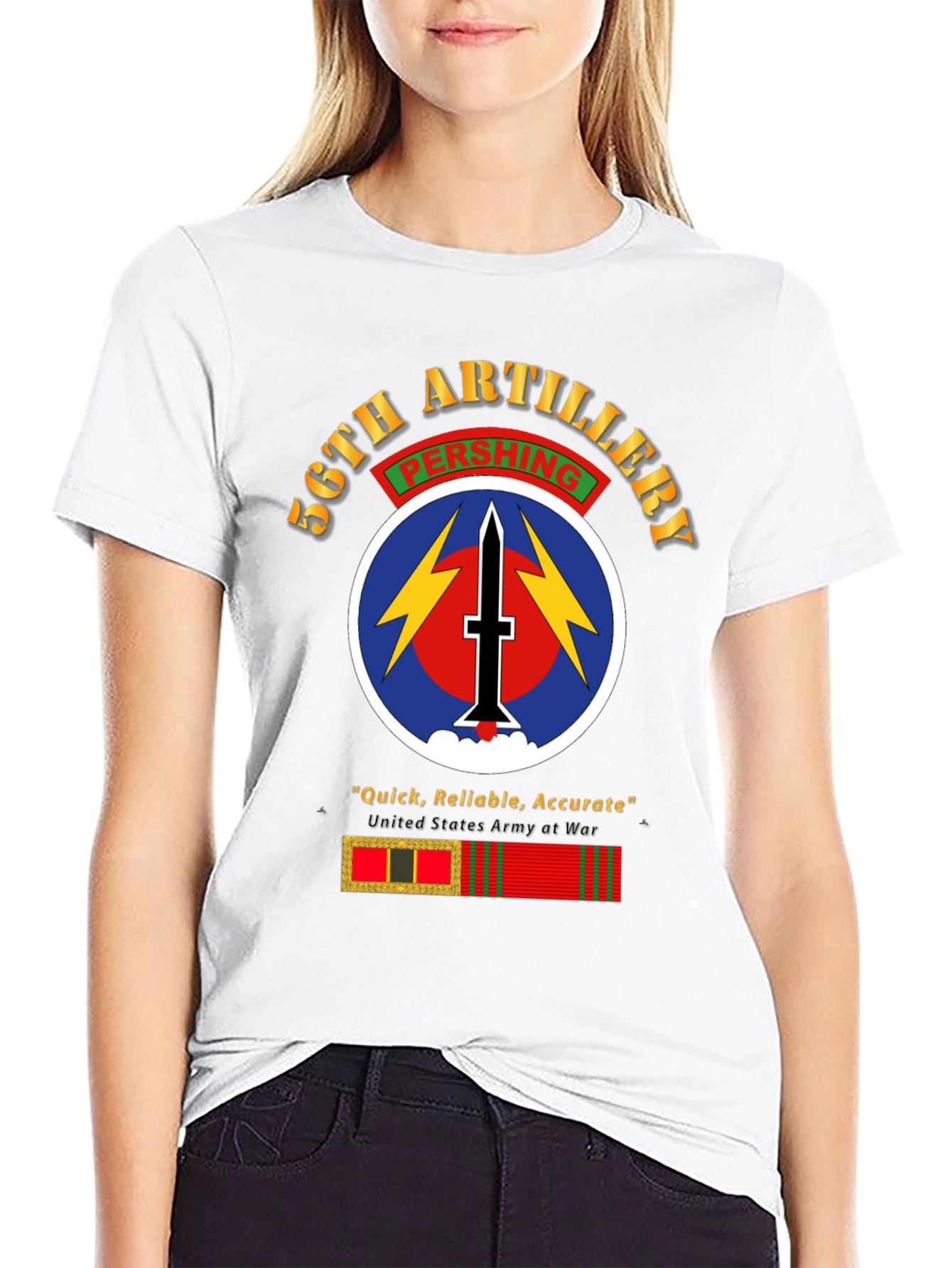 56th Artillery Pershing T-Shirt - Military Pride