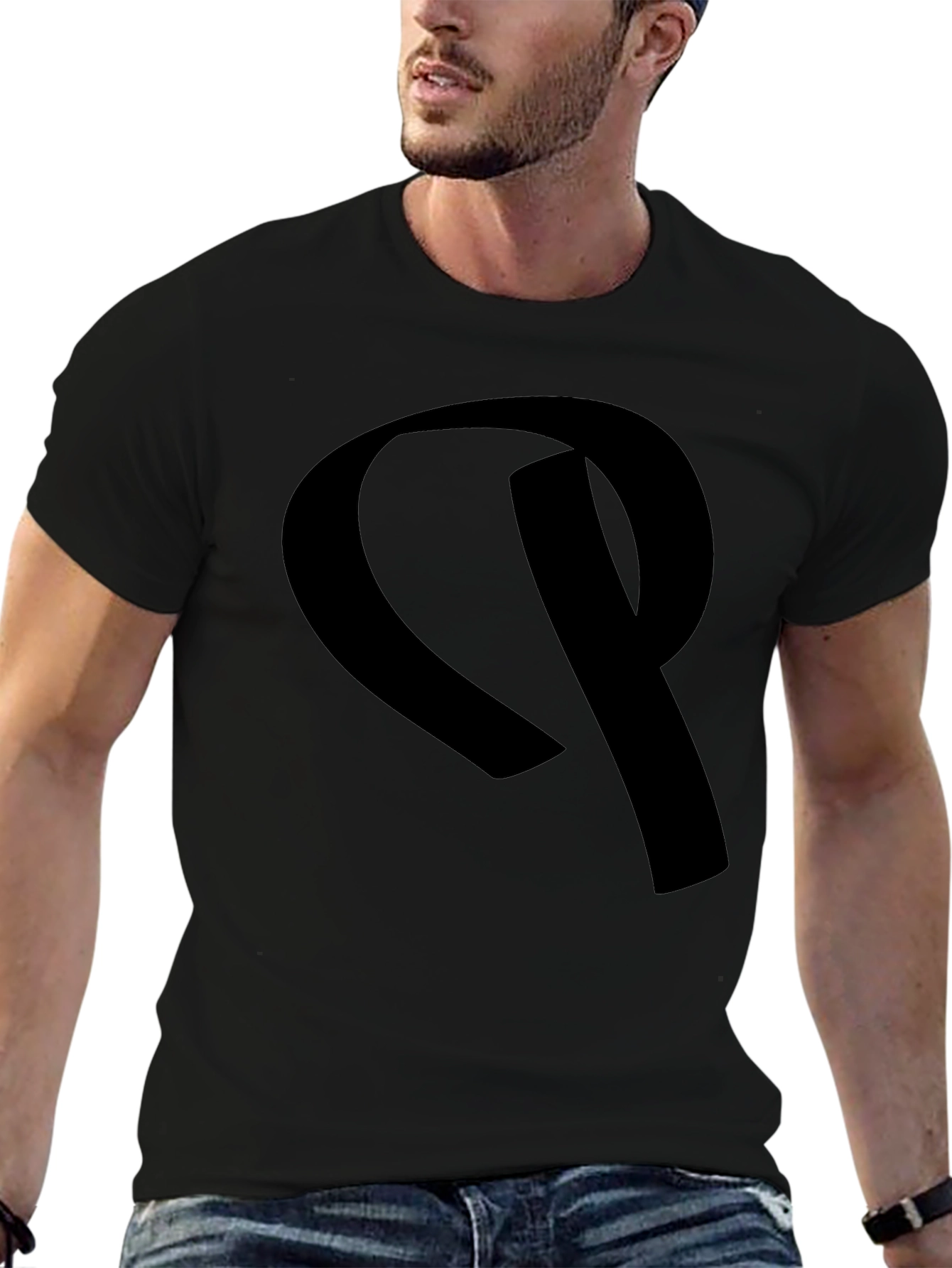 Bold Logo Black T-Shirt - Casual & Stylish