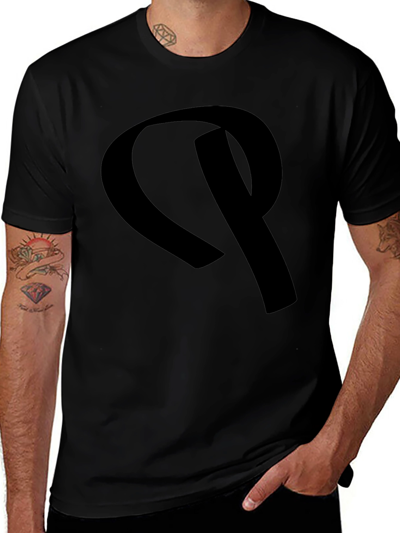Bold Logo Black T-Shirt - Casual & Stylish