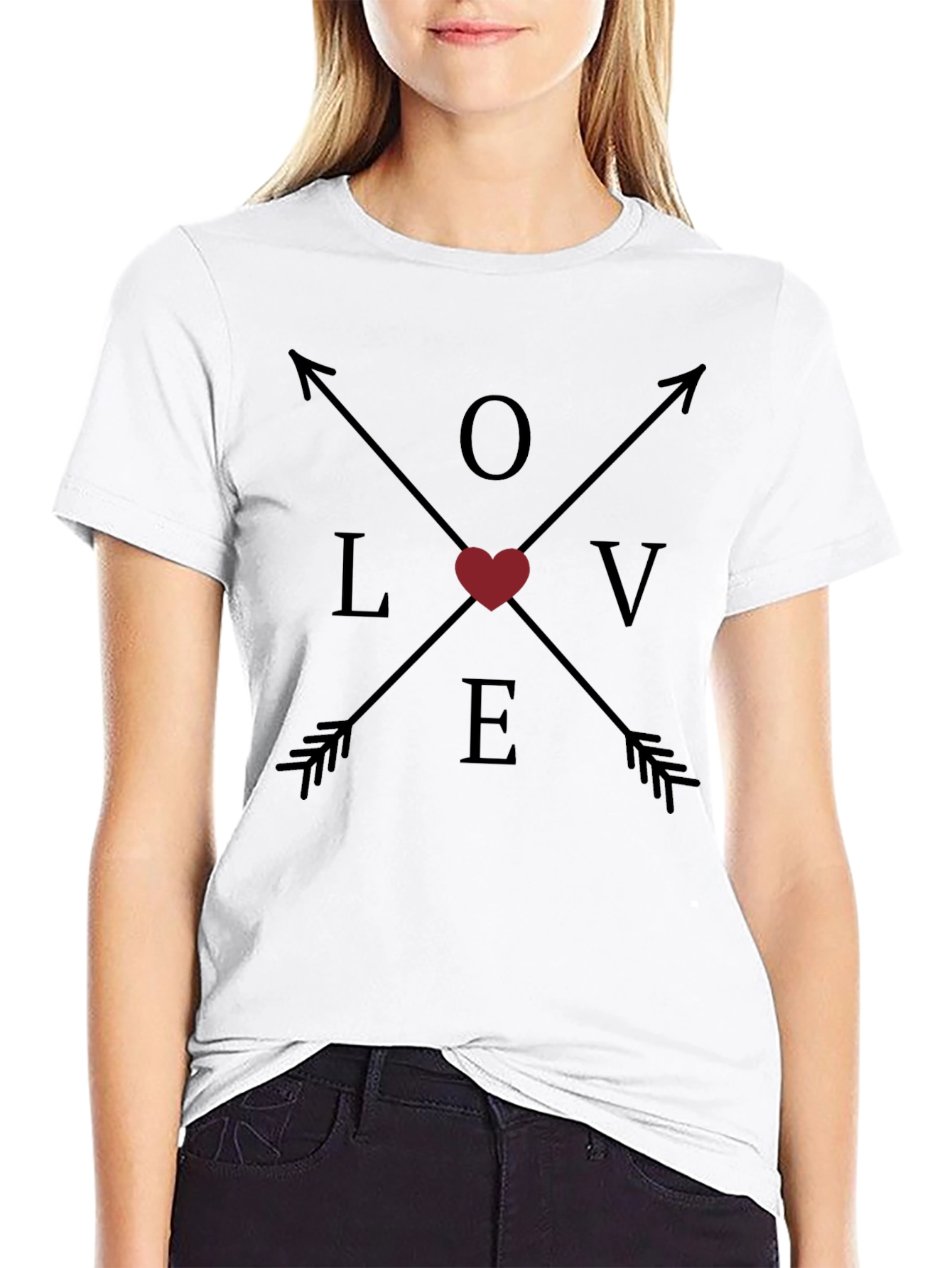 Love Arrows Graphic Tee - Mens Black T-Shirt