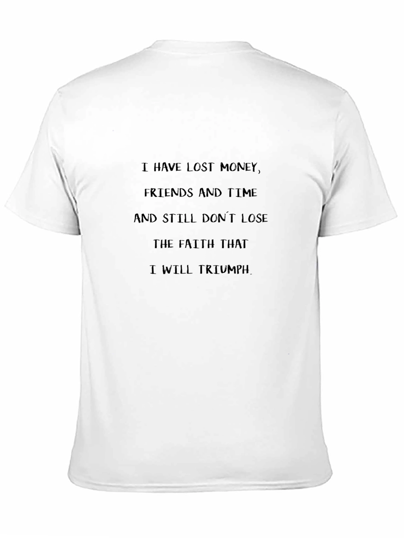 Motivational Graphic Tee - Faith and Triumph