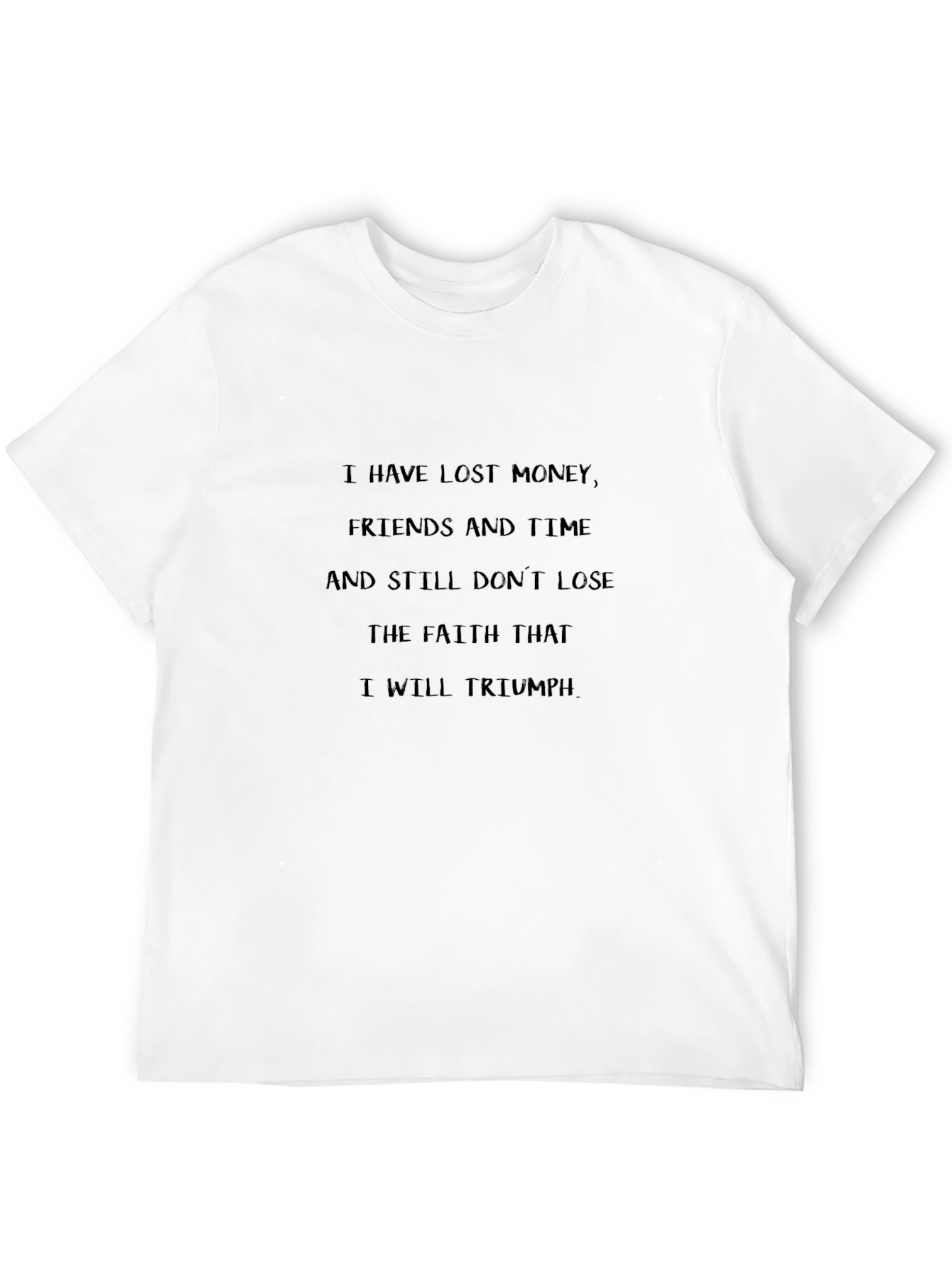 Motivational Graphic Tee - Faith and Triumph