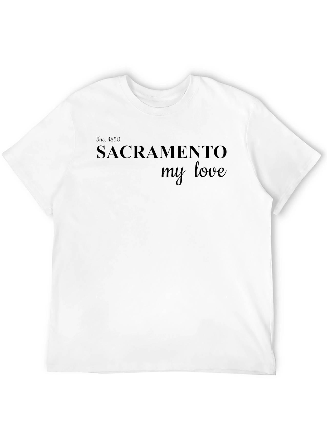 Sacramento My Love Black Graphic T-Shirt