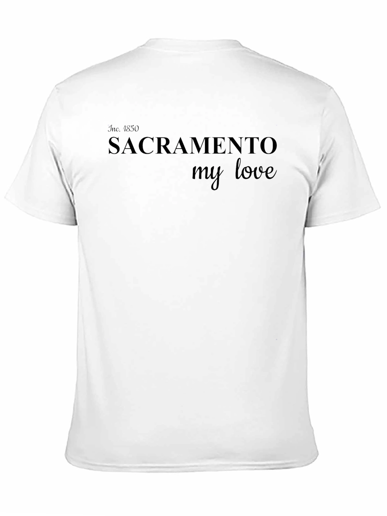 Sacramento My Love Black Graphic T-Shirt