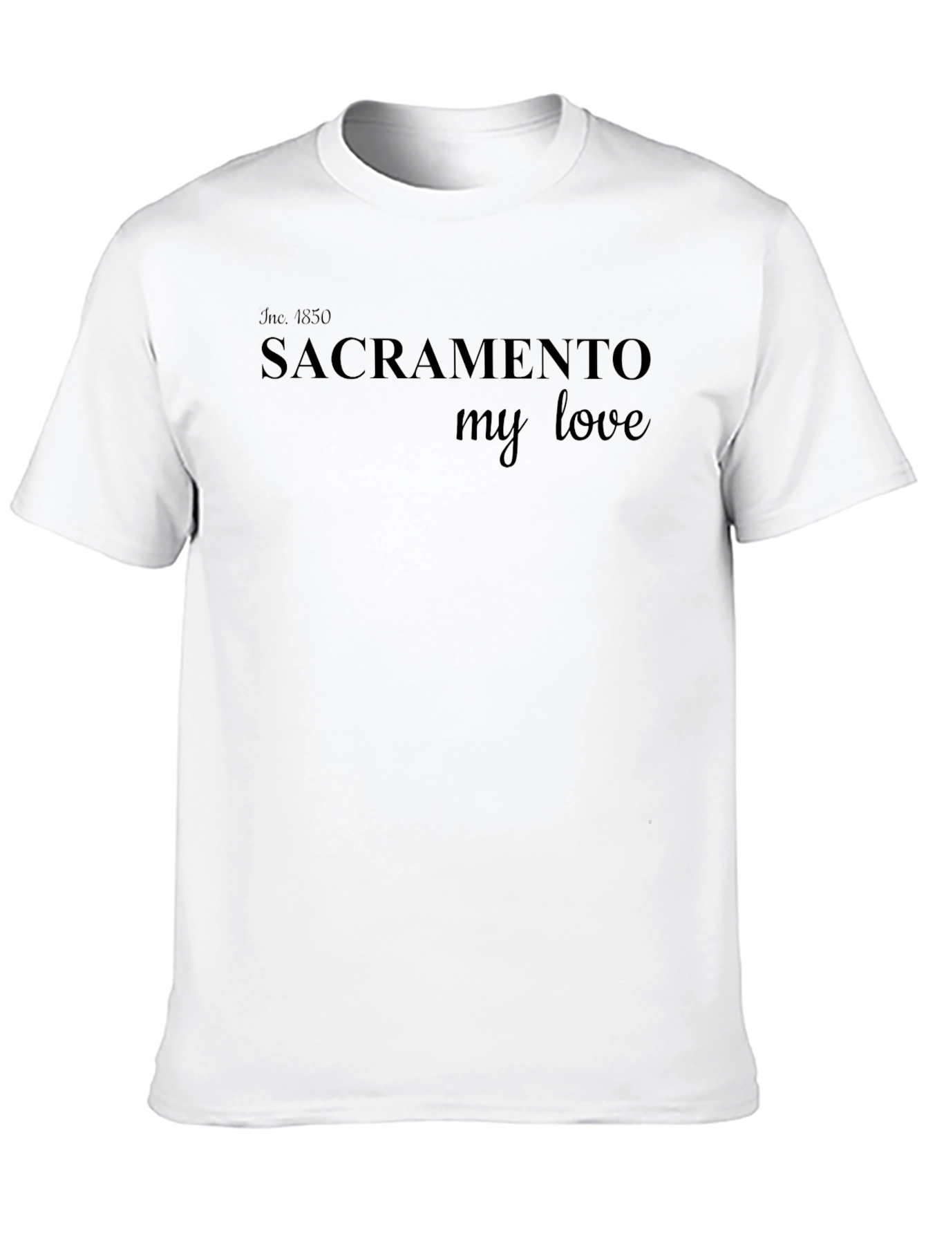 Sacramento My Love Black Graphic T-Shirt