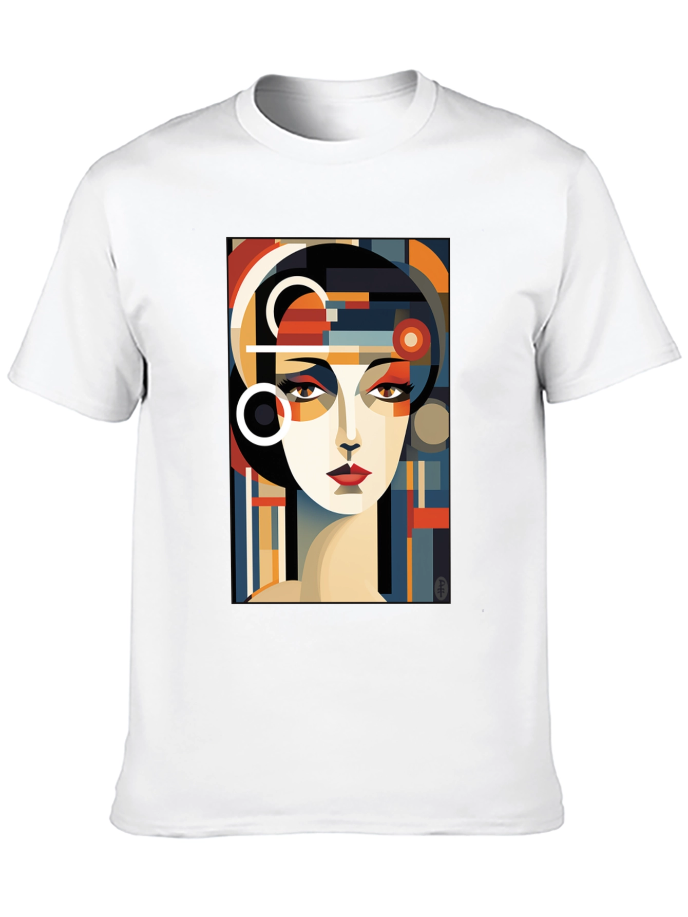 Abstract Geometric Woman Graphic Tee