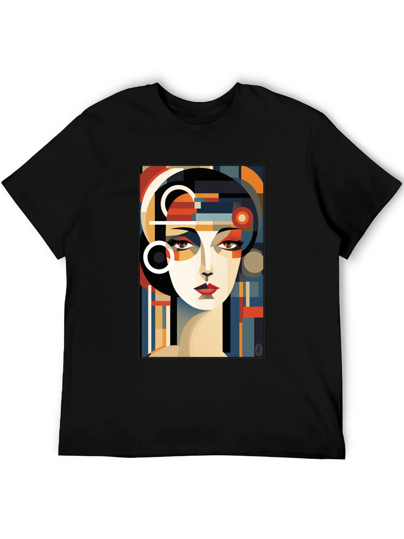 Abstract Geometric Woman Graphic Tee