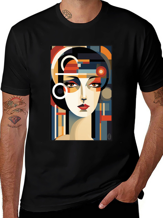 Abstract Geometric Woman Graphic Tee