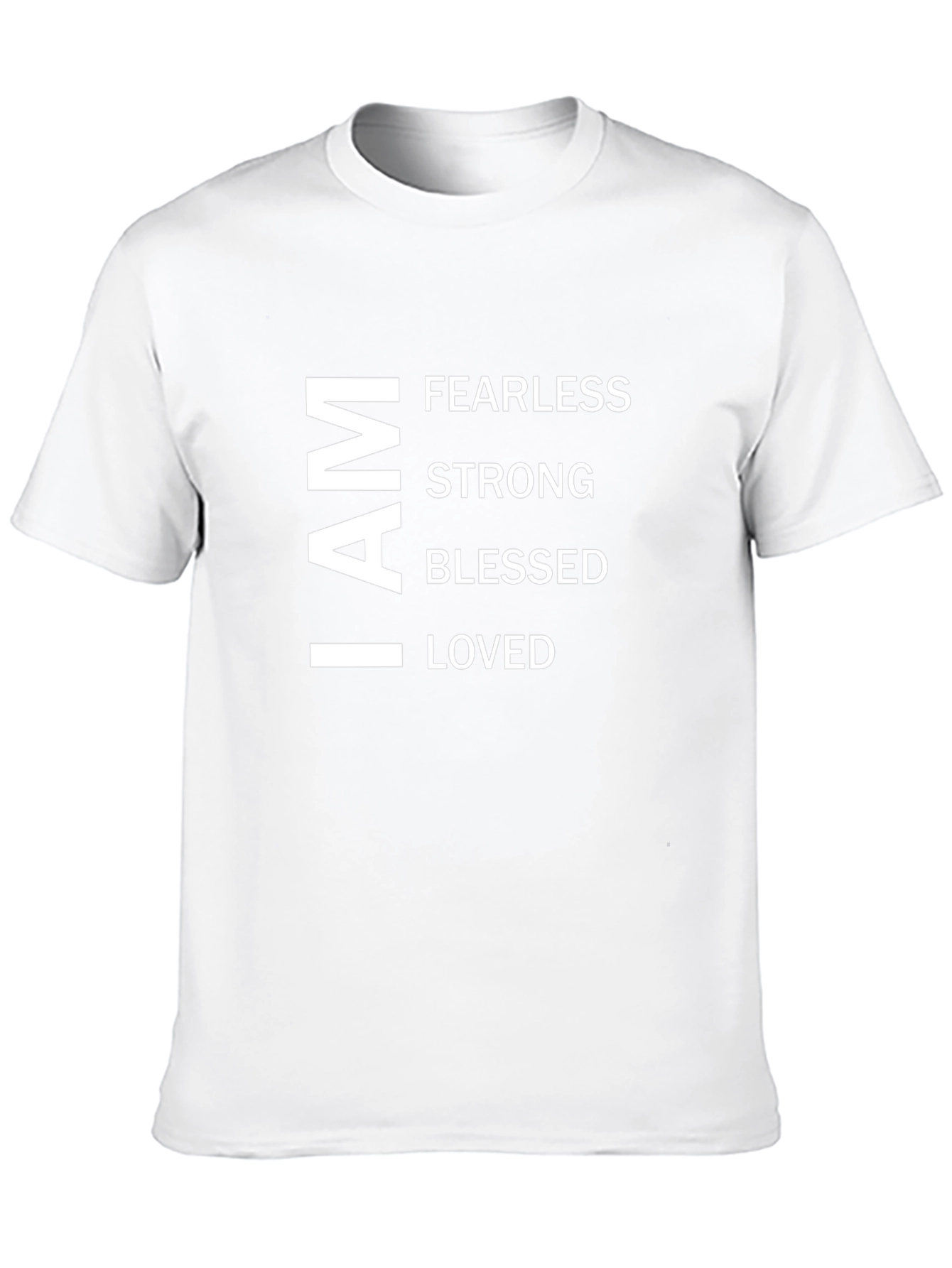 I AM Fearless Strong Blessed Loved Graphic Tee