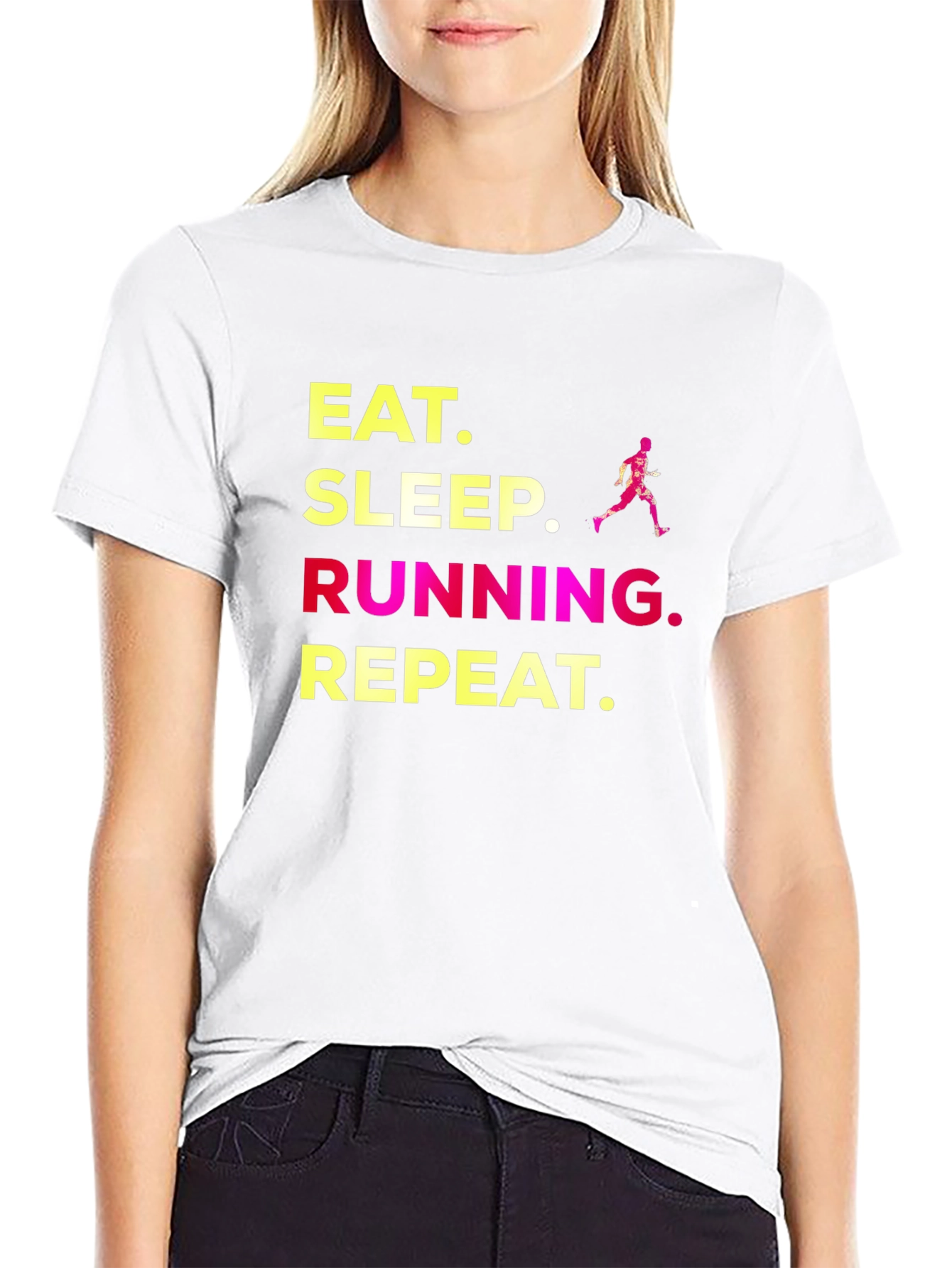 Eat Sleep Running Repeat Graphic T-Shirt