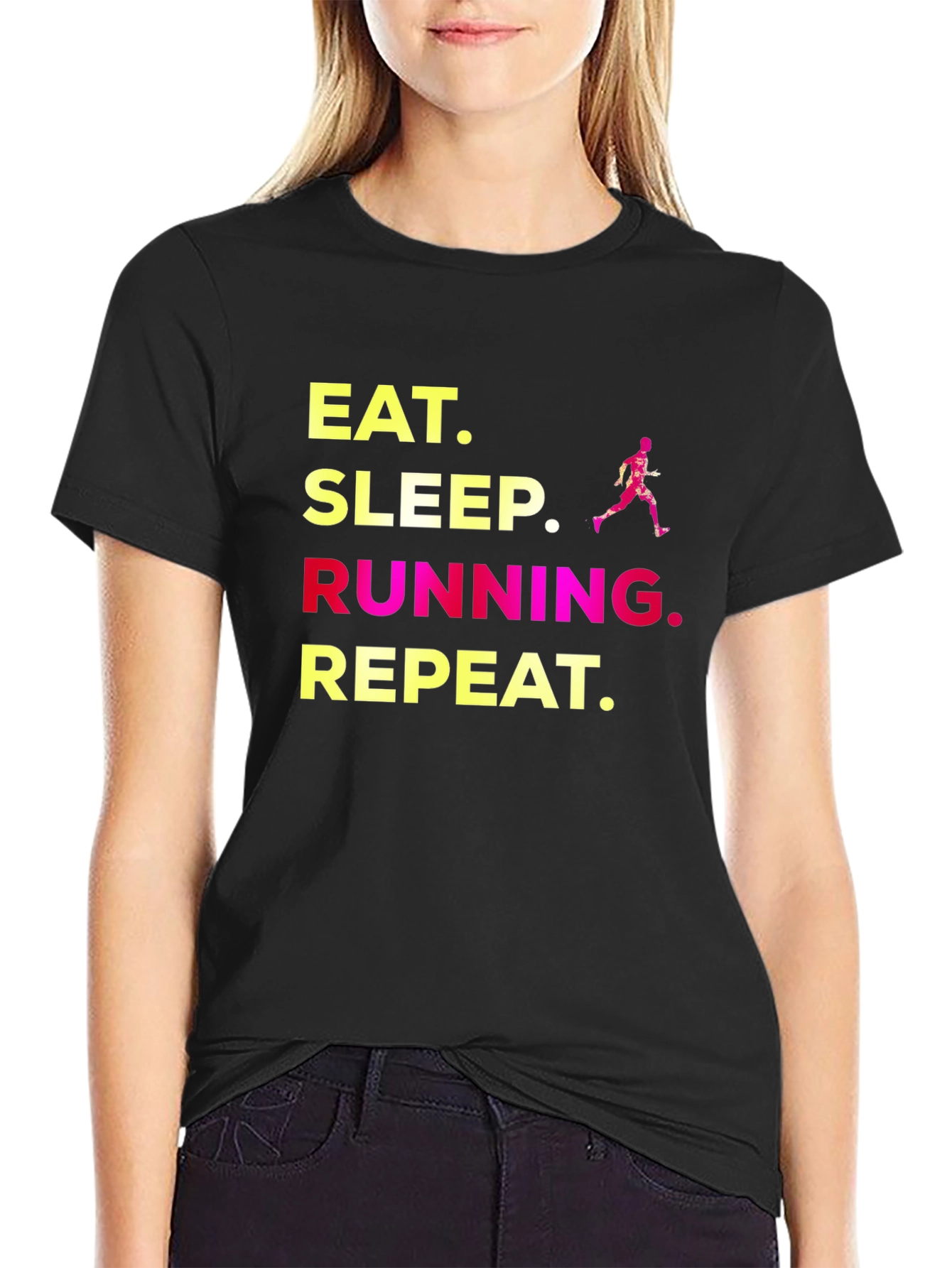 Eat Sleep Running Repeat Graphic T-Shirt