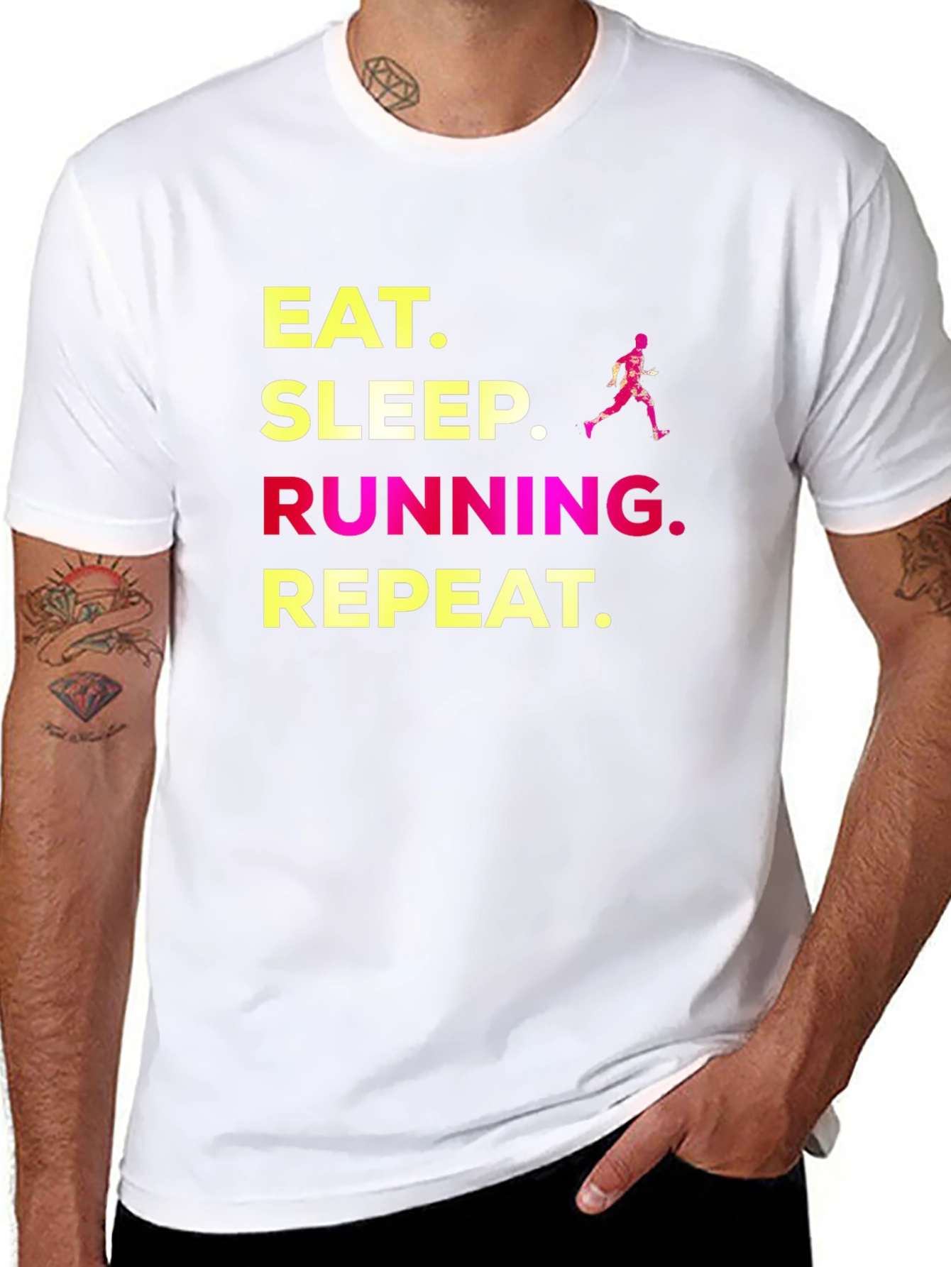 Eat Sleep Running Repeat Graphic T-Shirt
