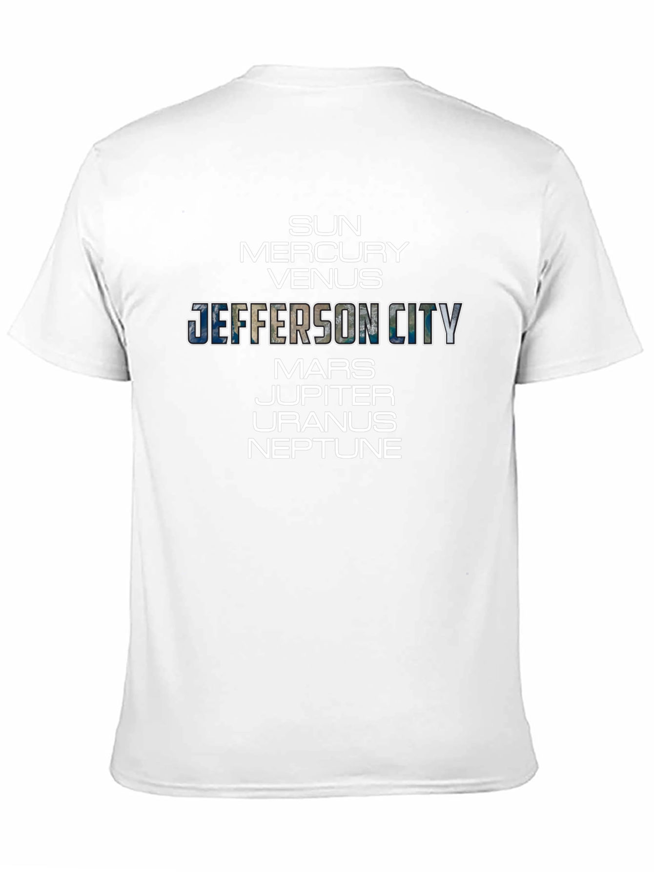 Planets & Jefferson City Black Graphic T-Shirt