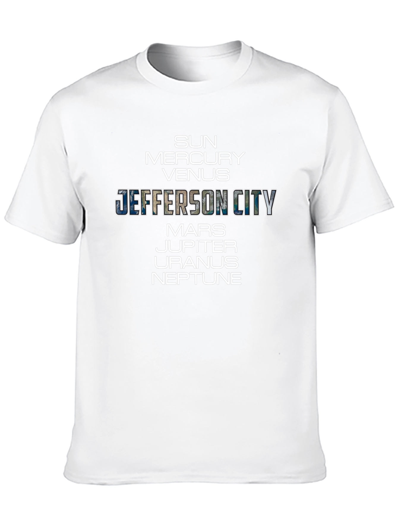 Planets & Jefferson City Black Graphic T-Shirt