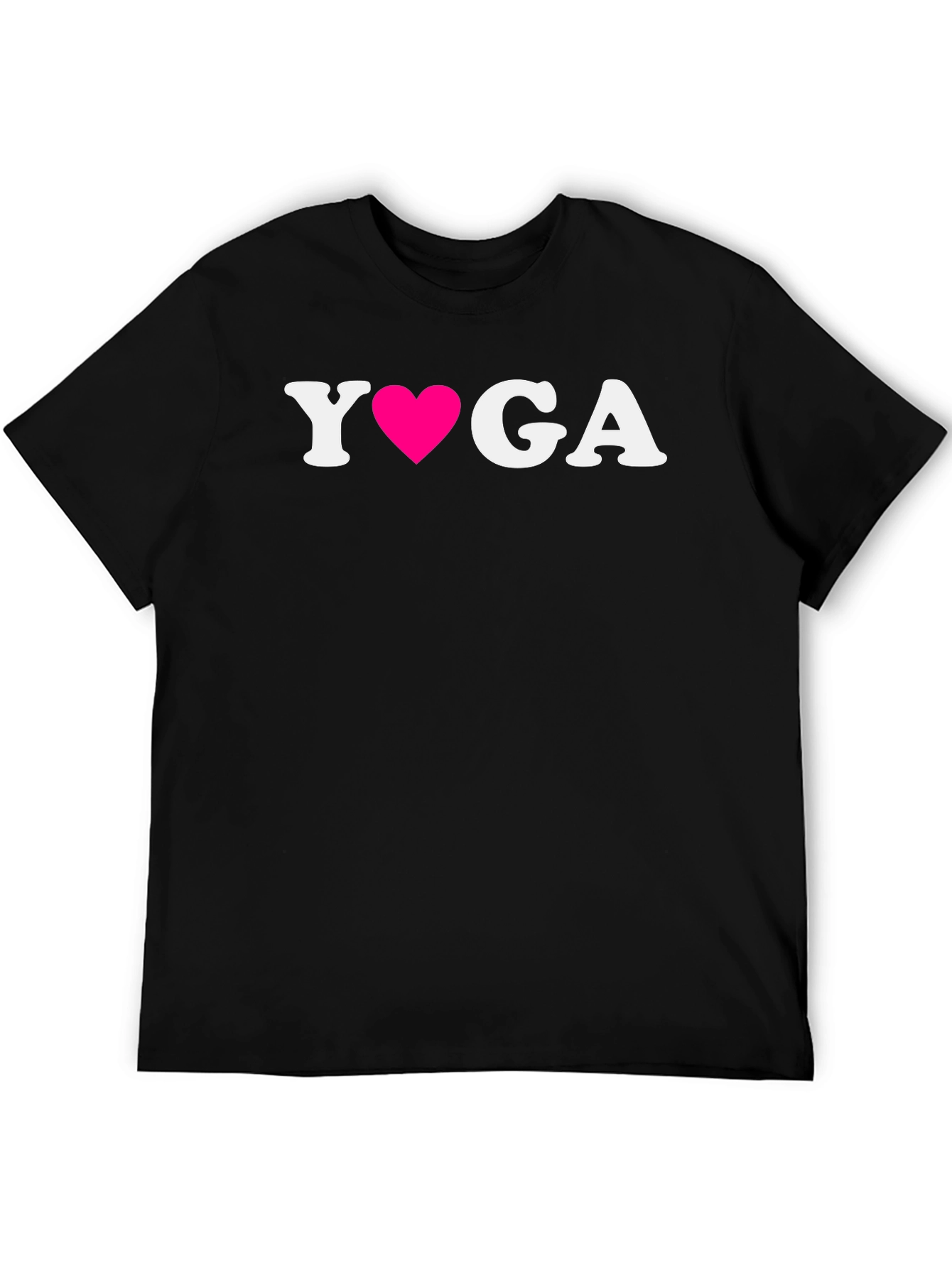 Yoga Heart Graphic Black T-Shirt