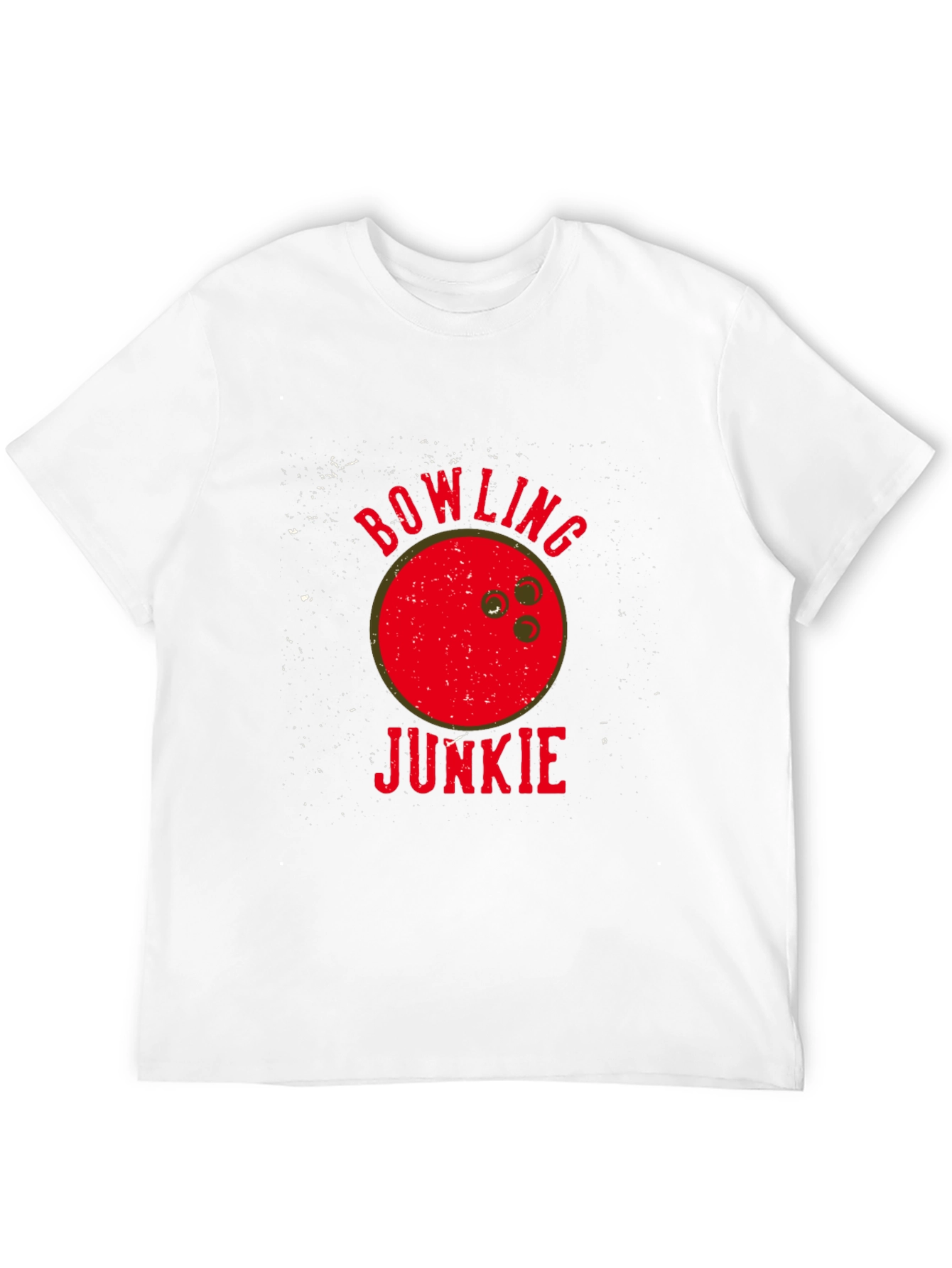 Bowling Junkie T-Shirt - Red Bowling Ball Graphic Tee