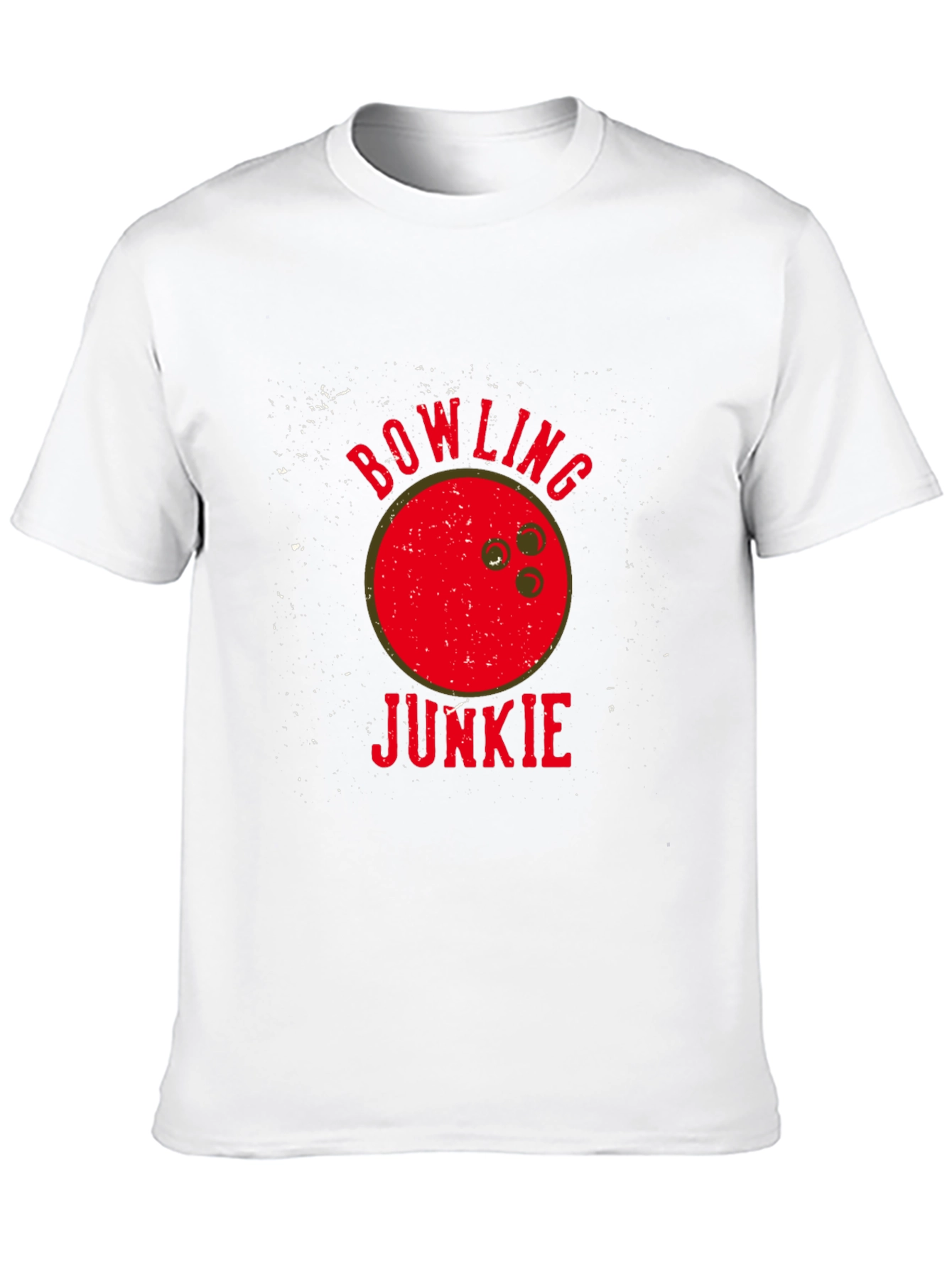 Bowling Junkie T-Shirt - Red Bowling Ball Graphic Tee